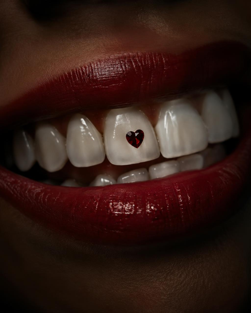 Cherry Kiss signature tooth gem design